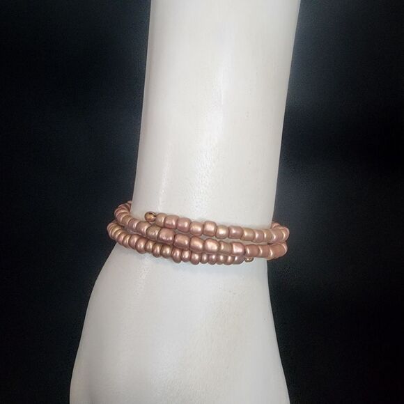 Goldstone, Red Jasper, & Beaded Wrap Bracelet - Picture 4 of 4